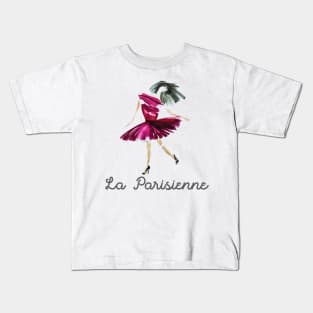 La Parisienne in red dress Kids T-Shirt